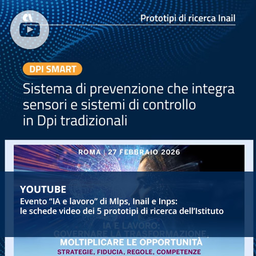 YouTube – Evento “IA e lavoro” di Mlps, Inail e Inps: le schede video dei 5 prototipi di ricerca dell’Istituto